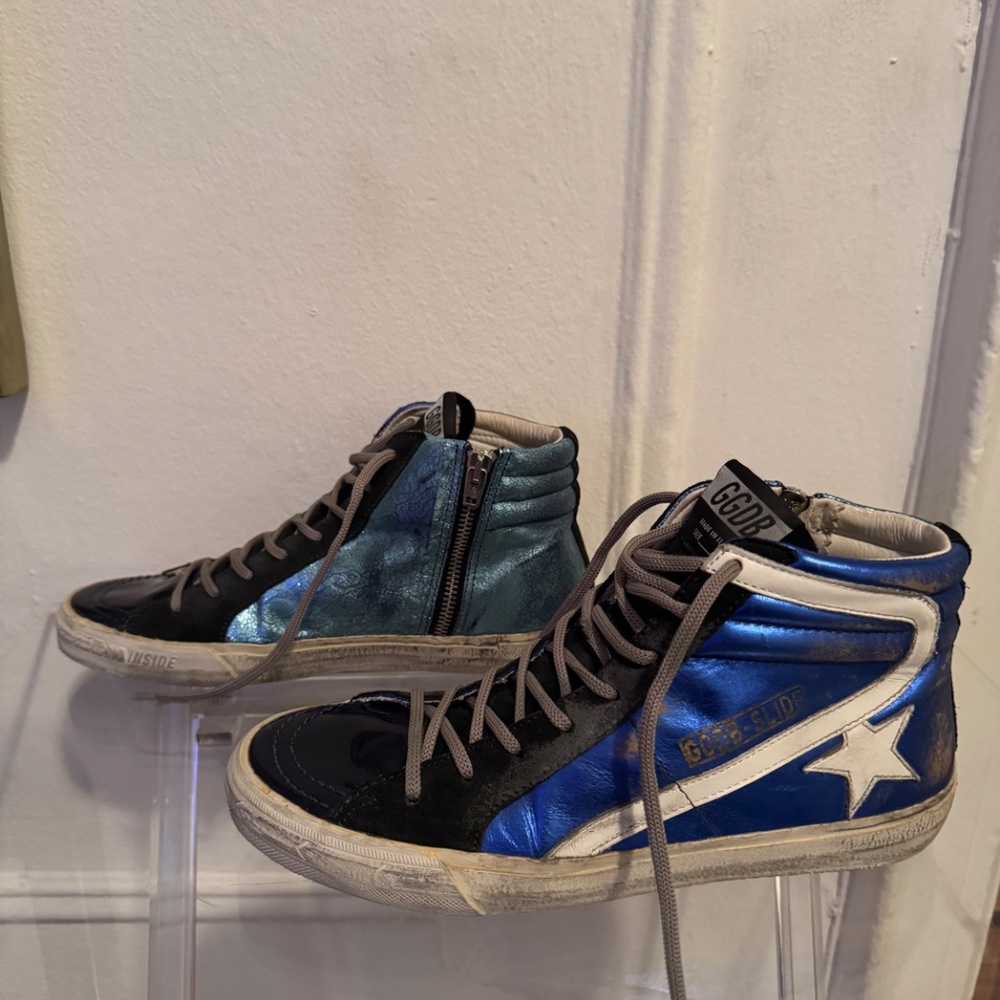 Golden Goose Patent Leather Slide High Tops - Picture 5 of 7